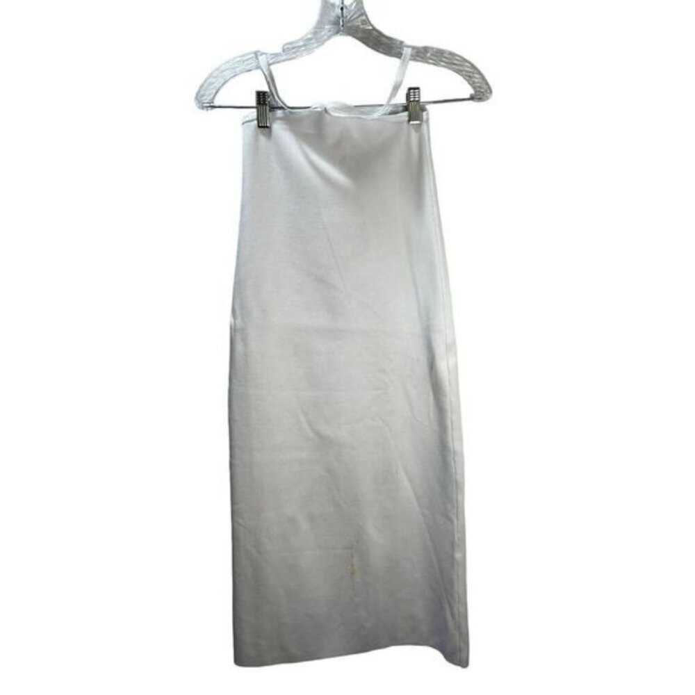 NWOT Solid and Striped Halter White Cami Dress‎ XS